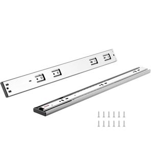 6 Paia di Guide Laterali in Acciaio da 18 Pollici per Camper, Estensione Completa, Chiusura Silenziosa, Montaggio a Cabina - Product Image 1