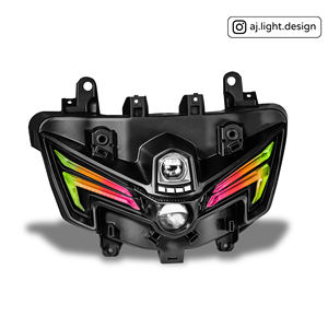 ไฟหน้า NMAX LED RGB แบบเลนส์คู่ ดีไซน์ AJ Light ผลิตในไต้หวัน ทนทาน คุณภาพสูง สว่างมาก รับประกัน 12 เดือน พร้อม Demon Eye - Product Image 2
