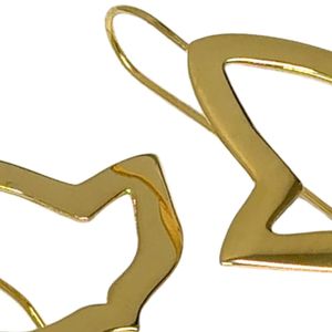 Pendientes de Hoja de Hiedra Abierta Medianos en Oro Amarillo Vermeil de 14K para Mujer, Joyería Botánica Elegante, Accesorios de Moda Minimalistas - Product Image 4