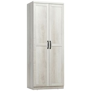 Mobile dispensa da cucina bianco antico a 5 ripiani con 2 mensole regolabili per lo stoccaggio - Product Image 1