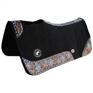 Tapis de selle en feutre de laine mérinos 100% et cuir pour cheval, tapis d'équitation western de qualité supérieure par des fournisseurs de confiance - Product Image 2