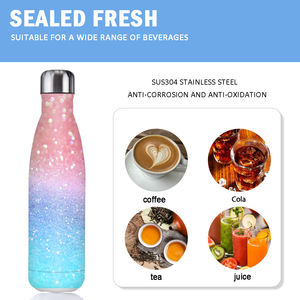 Botella de Agua Deportiva Personalizada Premium Reutilizable con Aislamiento al Vacío de Acero Inoxidable de 17 oz con Impresión Digital - Product Image 2