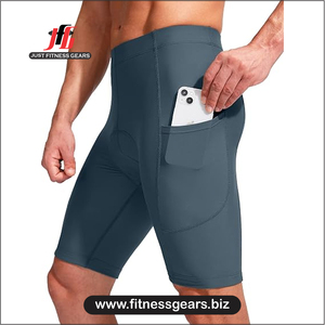 High Performance Eco-Friendly Breathable Spandex/Polyester <b>Cycling</b> <b>Shorts</b> Customizable Options Men-<b>Padded</b> Comfort Quick Dry - Product Image 3