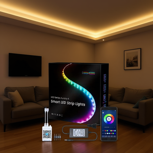 LED Smart Strip Lights 5M <b>RGB</b> Bluetooth <b>Control</b> With App Remote For Home Decor - Product Image 2