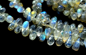 Natural Blue <b>Fire</b> Labradorite Faceted Drops Shape Beads 5*7mm 8 Inches Strand Wholesale Gemstone Jewellery - Product Image 6