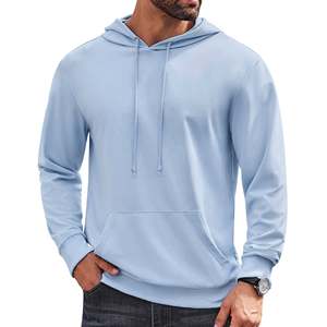 Sweat-shirt à capuche en molleton épais pour homme, 100% coton, anti-boulochage, avec poche, coupe classique, décontracté pour l'hiver - Product Image 2