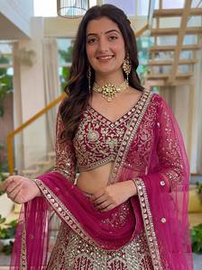LAHENGA CHOLI DUPATTA VINTAGE DIWALI PARTY REGULAR QUICK DRY SOFT BUTTERFLY NET CODDING SEQUENCE EMBROIDERY WORK TRADITIONAL - Product Image 2