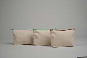 Sac de maquillage en toile de coton grande capacité avec fermeture éclair, motif imprimé personnalisé, étui organisateur de cosmétiques tendance pour la vente en gros - Product Image 3