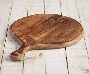 Planche à découper et à servir en bois naturel, faite à la main, résistante au lave-vaisselle, antidérapante et écologique, pour la cuisine, l'hôtel, le restaurant - Product Image 5