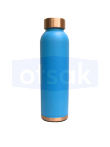OTSAK พรีเมี่ยม บลู พริ้นท์ เมท คอปเปอร์ ขวดน้ำพร้อมฝาปิด ขวดน้ำพกพา สำหรับสำนักงาน กลางแจ้ง บ้าน แคมป์ปิ้ง ท่องเที่ยว 34 ออนซ์ 1000 มล. - Product Image 5