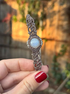 Handmade Macrame Moonstone <b>Bracelet</b> <b>Adjustable</b> Boho Bohemian Jewelry Natural Moonstone Gemstone <b>Bracelet</b> for Women - Product Image 2
