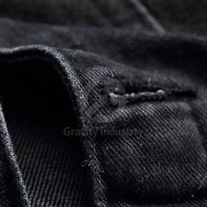 Service OEM, veste en jean pour homme, coupe slim, décontractée, pour usage extérieur, 100% coton, respirante, écologique - Product Image 4