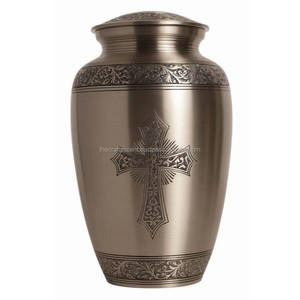 Urne funéraire en aluminium personnalisable de style américain, couleur blanc nacré, la plus vendue, pour adultes, pour cendres, urne commémorative pour restes humains, 10 pouces - Product Image 2