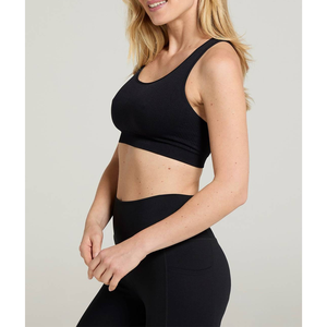 Soutien-gorge de sport OEM sexy grande taille à maintien élevé, avec logo frontal, motif uni, push-up, antichoc, pour fitness et yoga femme - Product Image 6