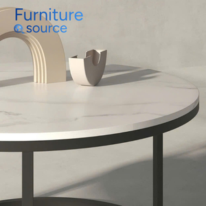 Mesa de centro de piedra artificial moderna, Base de acero recubierta de polvo, hábilmente hecha a mano para decoración para sala de estar, fábrica de Vietnam - Product Image 2