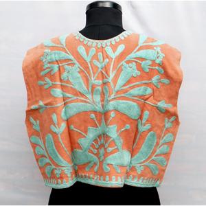 <b>Women's</b> Casual Bohemian Sleeveless Cotton Duck <b>Vest</b> <b>White</b> Black Floral Printed Eco-Friendly Breathable Short V-neck Open Stitch - Product Image 6