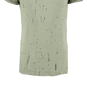 Nouveauté : T-shirt en coton 100% effet vieilli pour homme, coupe ample, logo personnalisé sur le devant, service OEM. - Product Image 6
