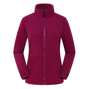 Chaqueta polar para mujer con cremallera completa y cuello alto, cálida y suave, informal, para invierno y actividades al aire libre - Product Image 4