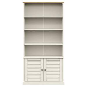 Librero de Madera de Pino Sólido Blanco de 33.5 x 13.8 x 66.9 Pulgadas, Elegante Estantería para el Hogar o la Oficina - Product Image 4