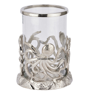 Porte-bougie moderne et minimaliste en aluminium, aspect bois de cerf naturel, très demandé, contemporain, de qualité supérieure, pour l'intérieur - Product Image 4