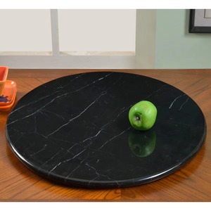 Plateau décoratif rond en marbre, design minimaliste, emballage individuel, Lazy Susan pour les collations, les apéritifs et les repas quotidiens - Product Image 4