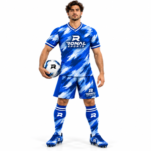 Ensemble de maillots de football respirants pour fabricants OEM, maillot de football en gros, uniforme de football 100 % polyester, meilleure vente 2026 - Product Image 3