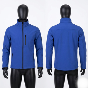 Mens 320 GSM Polyester Spandex Soft Shell Work Jacket Neon Yellow Custom Embroidery Print Logo - Product Image 6