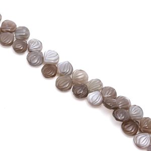 Cuentas de Piedra Lunar Gris Natural de 9mm y 10mm, Talladas a Mano con Perforación Lateral, Cuentas de Gemas para Fabricación de Joyas, Precio al por Mayor, Suministro a Granel - Product Image 5