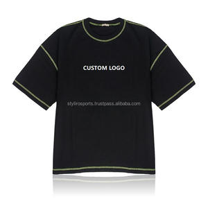 T-shirts personnalisés OEM prix d'usine 100% coton impression de logo personnalisé hommes t-shirts surdimensionnés - Product Image 4