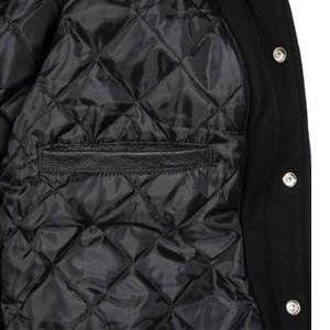 New Design Men's Winter Varsity Jacket 100% Cotton Waterproof Windproof Breathable Wool Liner Front Embroidery Stand Streetwear - Product Image 5