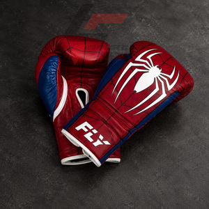 Ensemble de gants de boxe et de sparring personnalisés en cuir véritable, motif Spider-Man imprimé sur toute la surface, modèle le plus récent, vente chaude. - Product Image 2