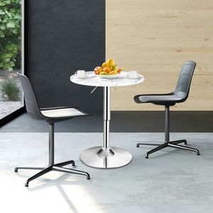 Mesa de Bar Redonda Giratoria de 360 Grados con Altura Ajustable, Mesa de Cóctel Plegable de MDF para el Hogar - Product Image 2