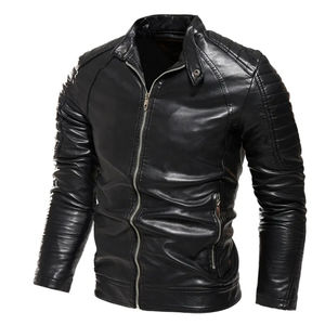 Veste de moto en laine fine d'hiver à manches longues de haute qualité pour hommes, imperméable, vente en gros de mode - Product Image 2