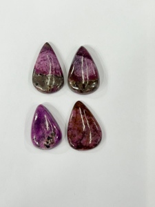 Lot de 15 cabochons en thulite rose naturelle, forme poire, 36g, vente en gros, fournisseur de pierres précieuses en vrac pour les acheteurs chinois - Product Image 2
