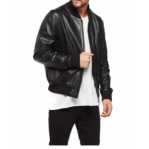 Nouvelle veste varsity noire pour homme, en tricot doux enduit de haute qualité, à capuche, col montant, style vintage, entièrement personnalisable, 100% originale sur le devant - Product Image 1