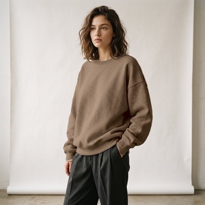 Sweat-shirt pour femme coupe classique, broderie 3D personnalisée, col rond en coton, streetwear décontracté haut de gamme, fabricant - Product Image 6