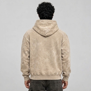 <b>Trendy</b> men acid wash <b>hoodie</b> made with durable fabric vintage finish comfortable fit and warm construction for everyday fashion - Product Image 3
