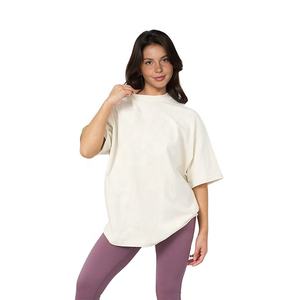 Camiseta lisa de peso pesado personalizada, camiseta de lujo con logotipo estampado personalizado, camiseta en blanco con cuello simulado, camiseta de gran tamaño para hombre - Product Image 5