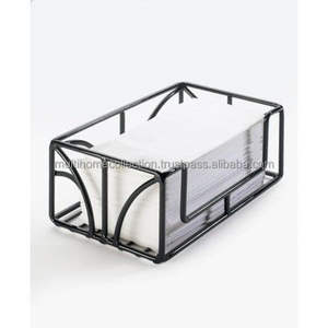 Nouveau design porte-mouchoirs américain porte-serviettes indien fabriqué à la main porte-serviettes en acier inoxydable martelé avec anneau - Product Image 3