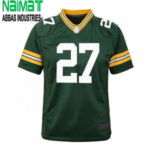 Custom Number 27 American Football Jersey Dark Green V Neck Striped Trim Mesh Fabric Breathable Adult Mens Game Day Sports Unifo - Product Image 1