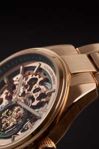 Montre automatique mécanique Alexander Ferros 9262R/06 en acier inoxydable saphir 40 mm, étanche 5 bars, mouvement MIYOTA, cadran analogique, bracelet papillon - Product Image 3