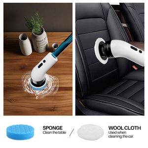 Spazzola multifunzione elettrica auto-rotante spazzola impermeabile girevole 5/7/9 testine per spazzole sostituibili 2 pulizia - Product Image 6