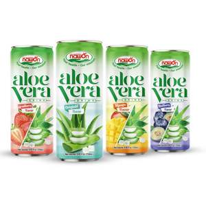 Top Product Aloe Vera Juice Drink With Fruit Juice 250ml Can Manufacturer ODM NAWON Beverage in Vietnam Factory GMP OEM ISO - Product Image 1
