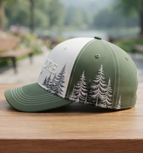 Casquette Trucker Brodé Vert et Blanc, Design Unisexe, Réglable, 6 Panneaux, pour Vente en Gros et au Détail, Décontractée pour l'Extérieur - Product Image 3