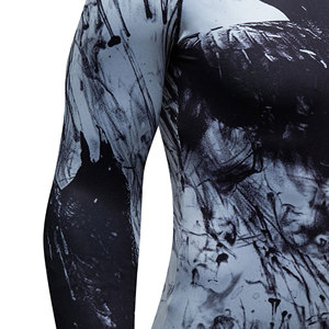 Rashguard de compression à manches longues pour hommes MMA, anti-humidité et respirant, 100 % polyester, fabriqué au Pakistan - Product Image 5