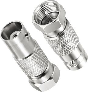 RF Coaxial Connector <b>Adapter</b> 27-8100 Metal Threaded Plug Coupler for Cable Connection - Product Image 1