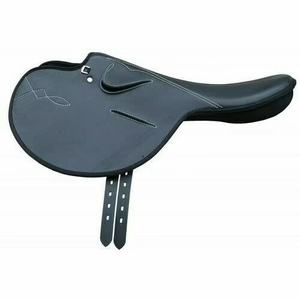 Selle de saut sans arceau synthétique haut de gamme, légère et durable, noire, pour l'équitation, fournisseur OEM Inde - Product Image 3