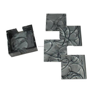 WDF Bulk Plain Beer Blank Sublimation Coasters Wooden Trivet Bamboo coaster Sets with Holder for Drinks Modern Square Coaster - Product Image 5