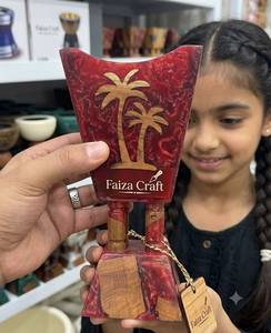 Brûleur à Bakhoor élégant en résine époxy et bois, fait main, finition polie, Mabkhara de luxe pour Ramadan, Aïd et occasions festives, porte-encens - Product Image 6