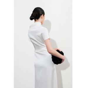 Vestidos Ecológicos para Mujer, Vestido Casual Asimétrico AVA, Suministro ODM, Vestido Largo de Seda con Manga Corta para Mujer - Product Image 5